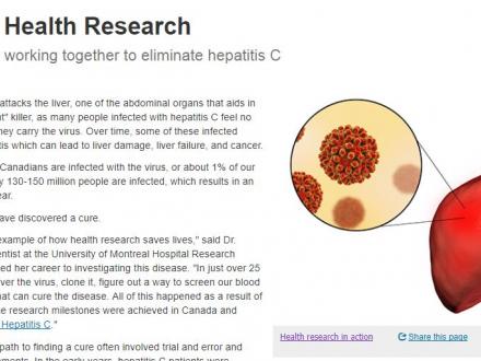 The Power of Health Research Canadian researchers working together to eliminate hepatitis C